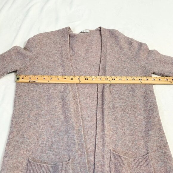Madewell wool alpaca tunic length open front kent cardigan sweater with pockets - Picture 9 of 10